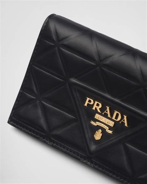 prada small leather wallet|Prada wallet outlet.